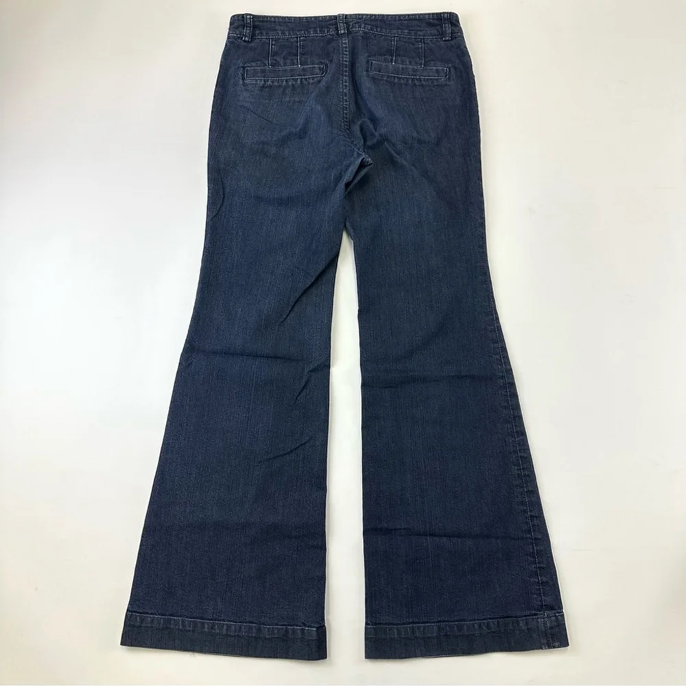 Banana Republic dark wash low rise flare jeans Size 6 wide leg